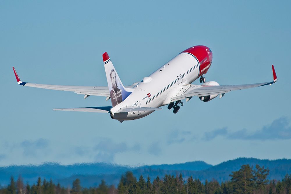 Un avión de la compañía de bajo coste Norwegian.