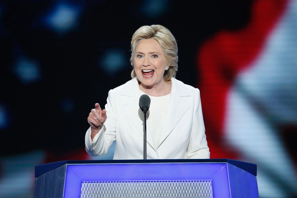 La candidata a la presidencia de Estados Unidos por el Partido Demócrata, Hillary Clinton, en el último día de la Convención Demócrata.