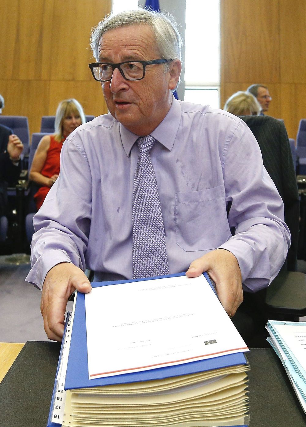 Juncker durante una reunión semanal del colegio de comisarios.