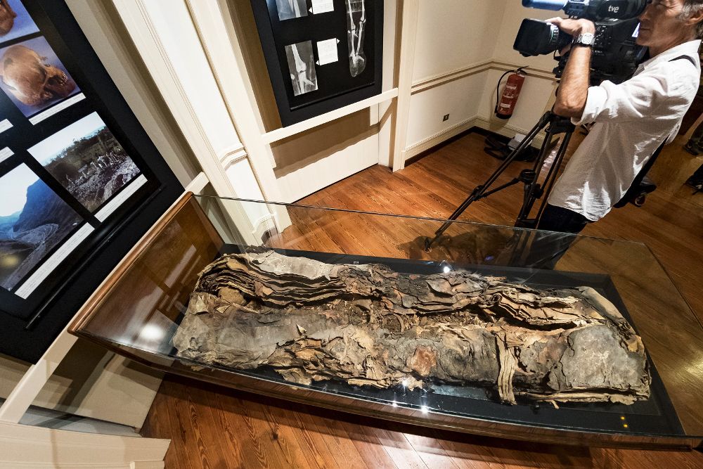 Esta es la conocida durante mucho tiempo como Artemi Semidán, que será la primera momia de la que se creará un modelo tridimensionales de la colección del Museo Canario.