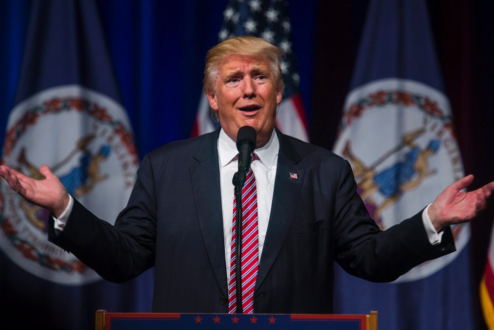 El candidato republicano presidencial estadounidense Donald Trump durante un acto electoral celebrado en el Instituto de Briar Woods en Ashburn, Virginia.