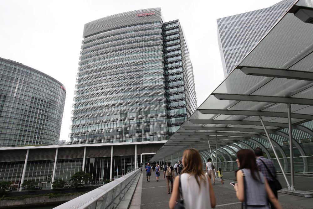 Vista de la sede central de Nissan en Tokio.