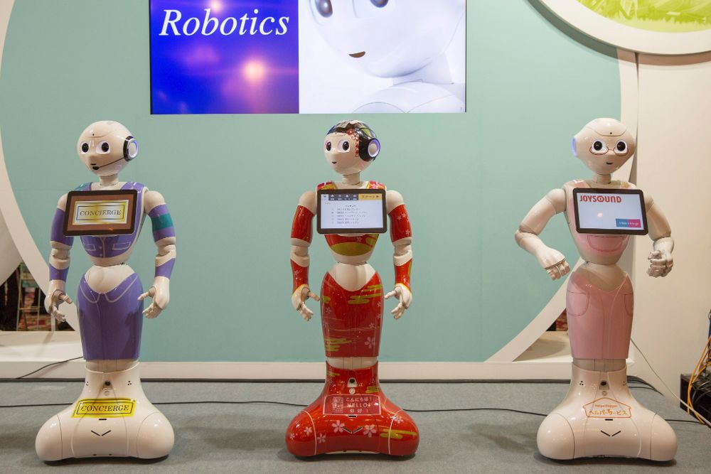 Vista del robot humanoide Pepper de SoftBank durante la 'Pepper World 2016' en Tokio.