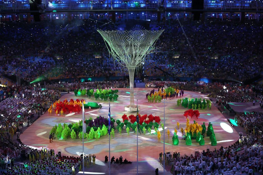 Vista general de la ceremonia de clausura de los Juegos Olímpicos.