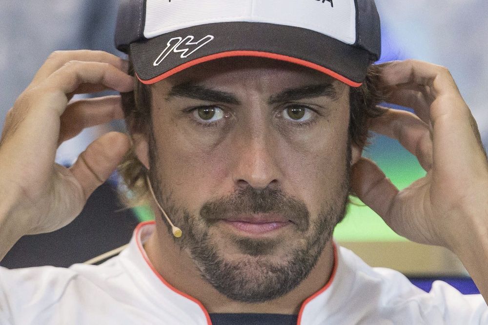 El piloto español de Fórmula Uno Fernando Alonso, de McLaren-Honda.