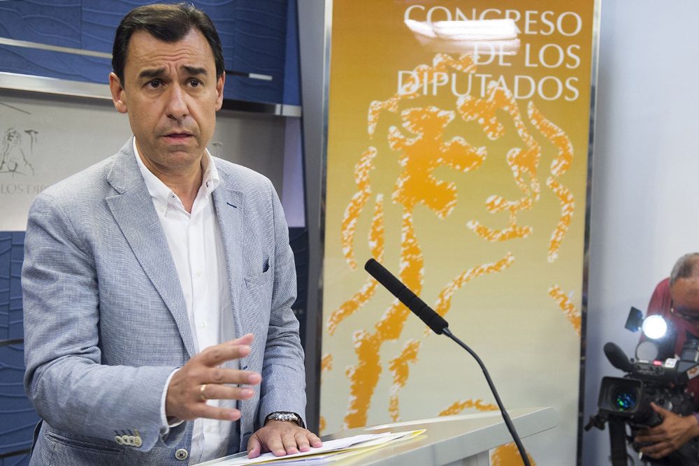 Fernando Martínez-Maillo, durante la rueda de prensa que ofreció ayer sobre las negociaciones con Ciudadanos.