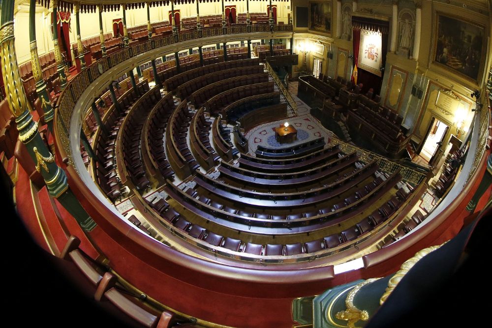 Vista general del hemíciclo del Congreso de los Diputados.