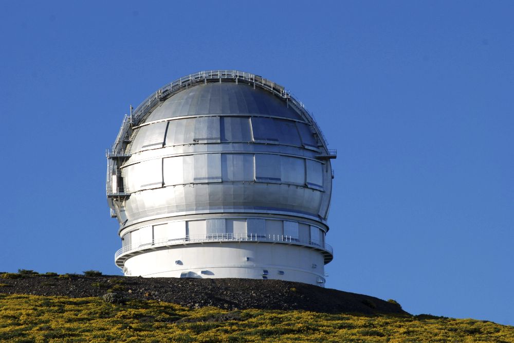 Uno de los telescopios del Observatorio del Roque de los Muchachos que han hecho a La Palma conocida internacionalmente en el campo de la astrofísica.