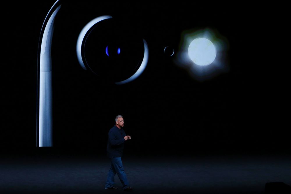El ejecutivo de Apple, Phil Schiller durante la presentación del nuevo iPhone 7.