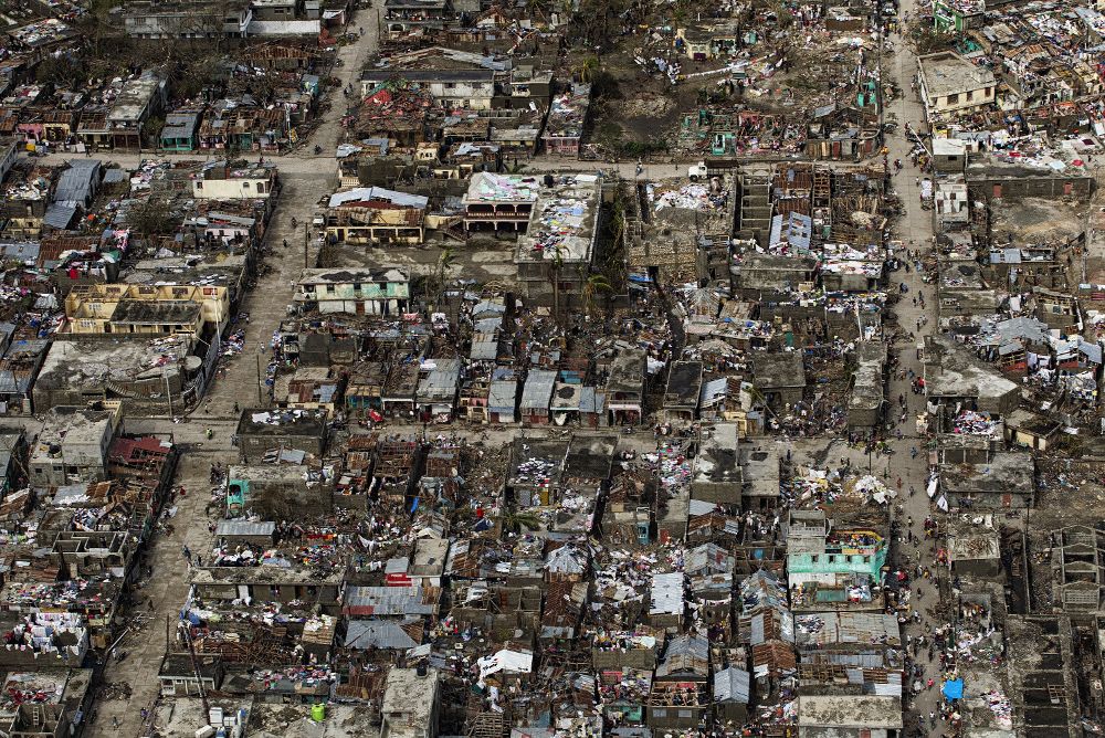 Imagen aérea que muestra la ciudad de Jeremie, en el oeste del país, el pasado jueves.