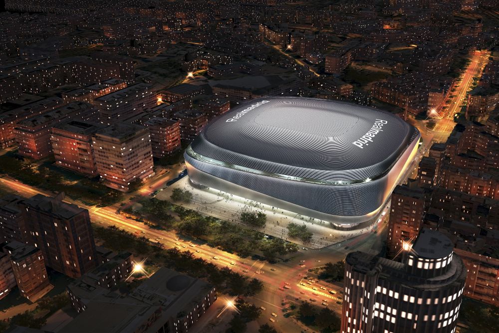 Aspecto que tendrá el estadio Santiago Bernabéu tras su remodelación.