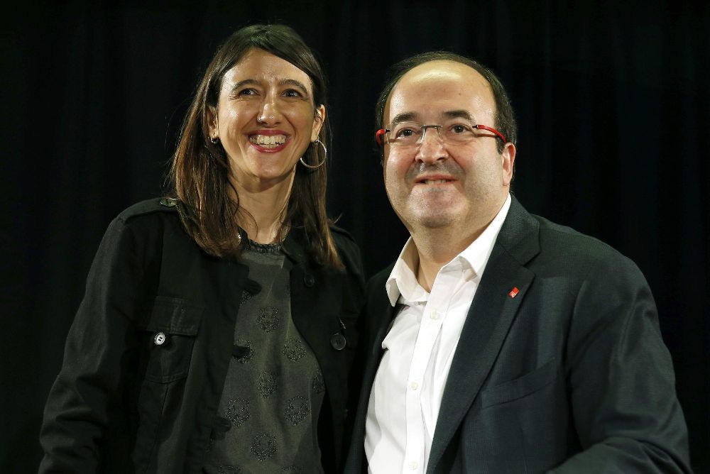 Los candidatos a la secretaría general del PSC Miquel Iceta y Núria Parlon.
