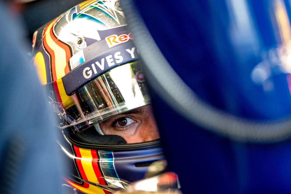 Carlos Sainz, en su monoplaza, durante las sesiones de entrenamiento para el Gran Premio de Estados Unidos, en Austin (Texas).