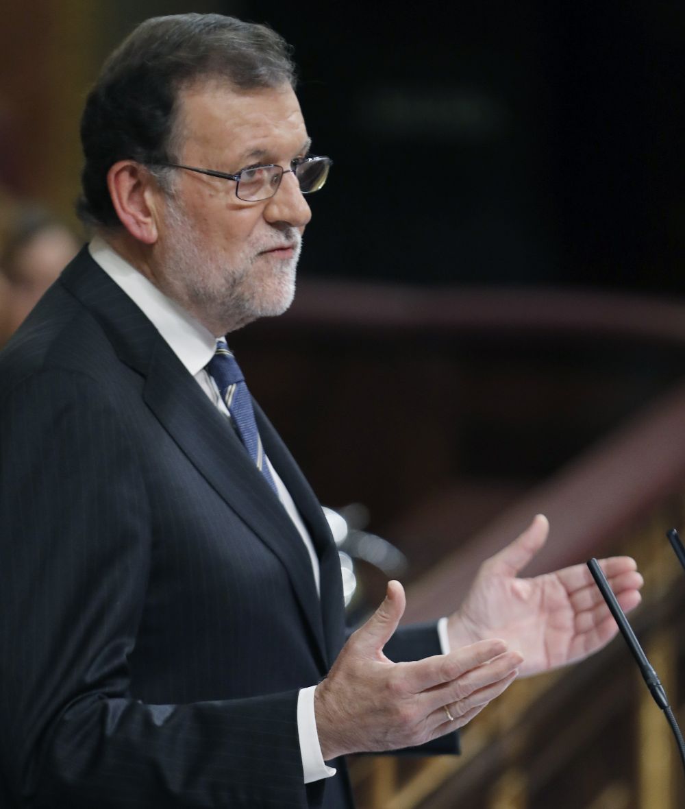 Mariano Rajoy, durante su discurso de investidura.
