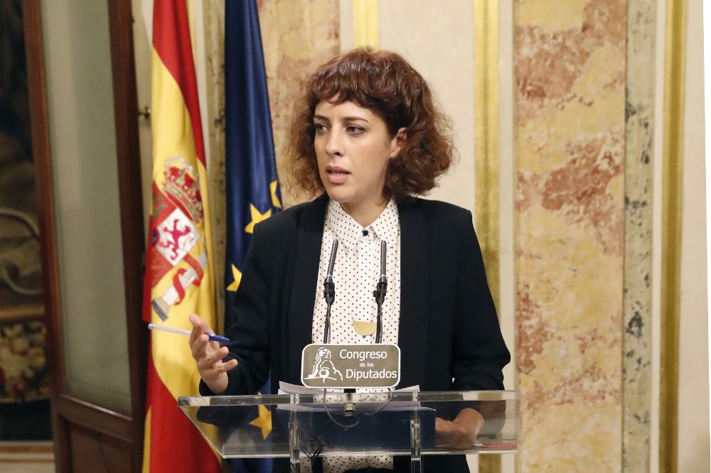 La portavoz de En Marea en el Congreso, Alexandra Fernández.