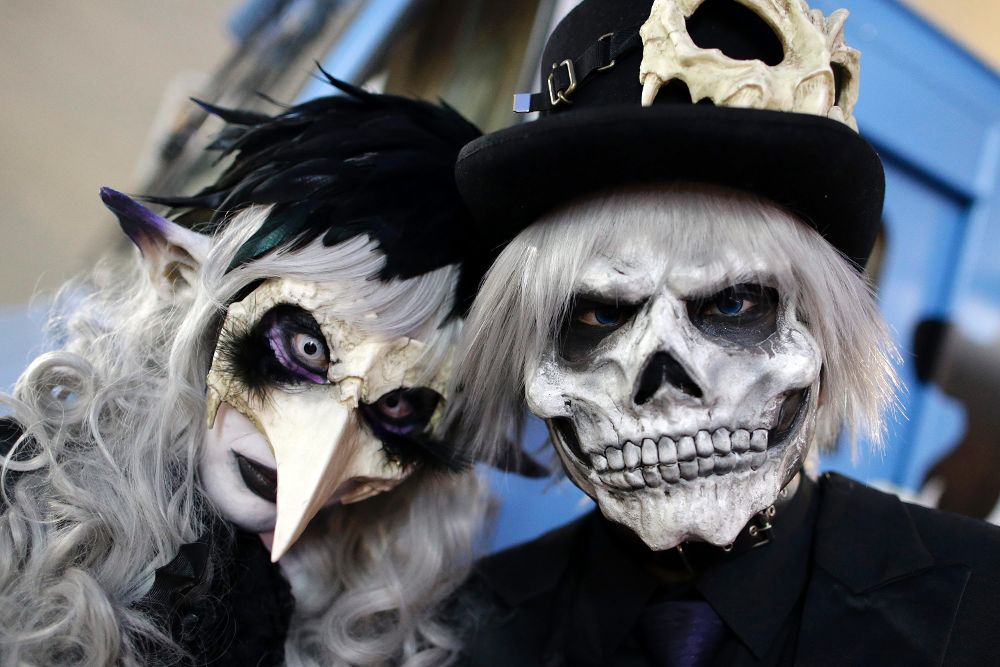 Participantes en un desfile de Halloween en Japón.
