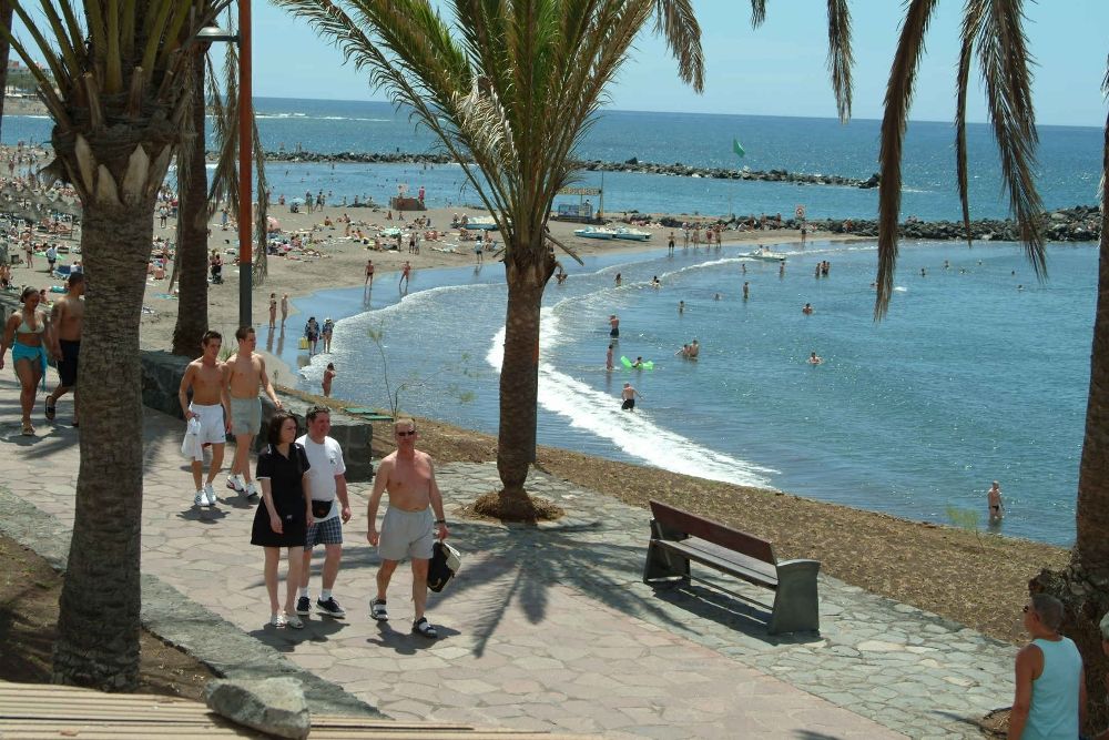 Playa de Troya, en Playa de las Américas, en el sur de Tenerife.