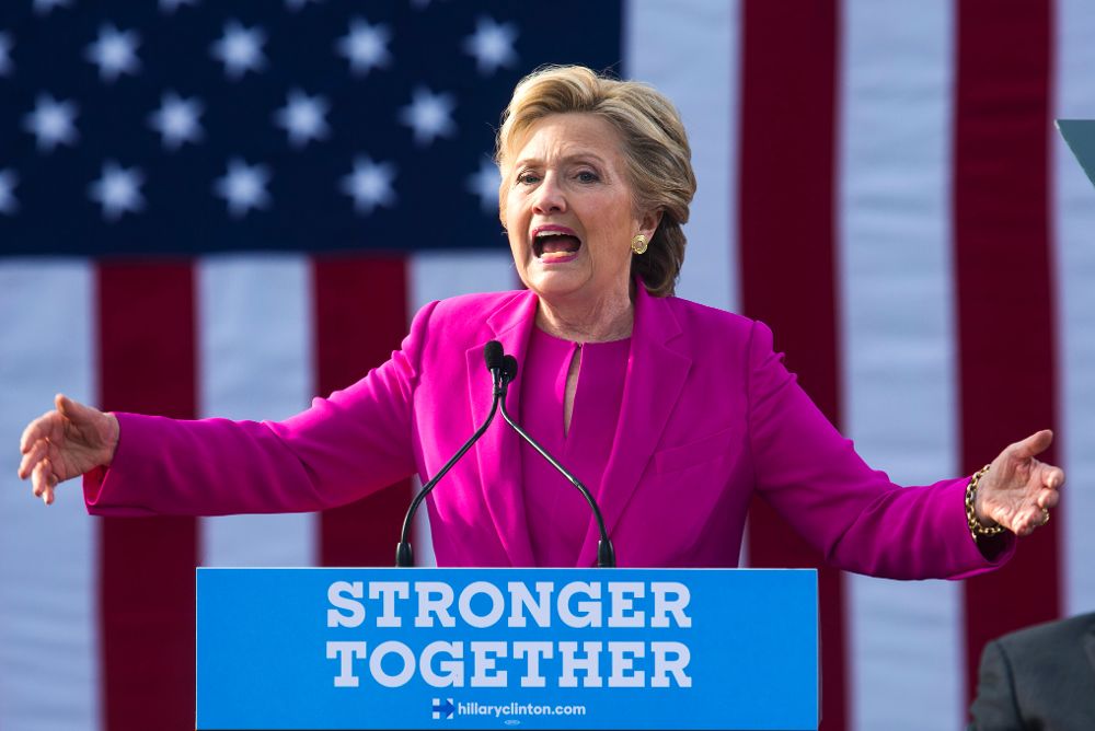 La candidata demócrata para la presidencia de Estados Unidos, Hillary Clinton, durante un acto de campaña en Carolina del Norte, ayer.
