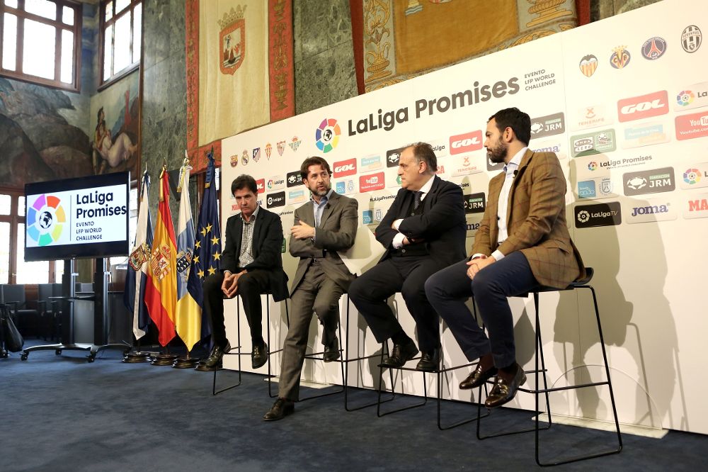 Presentación del torneo con la presencia del presidente de la Liga de Fútbol Profesional, Javier Tebas.