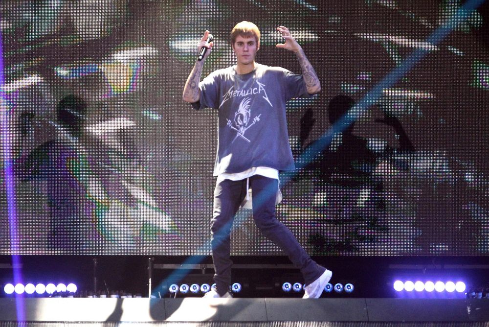 Justin Bieber durante su concierto en Casalecchio di Reno, en Italy, el pasado sábado.