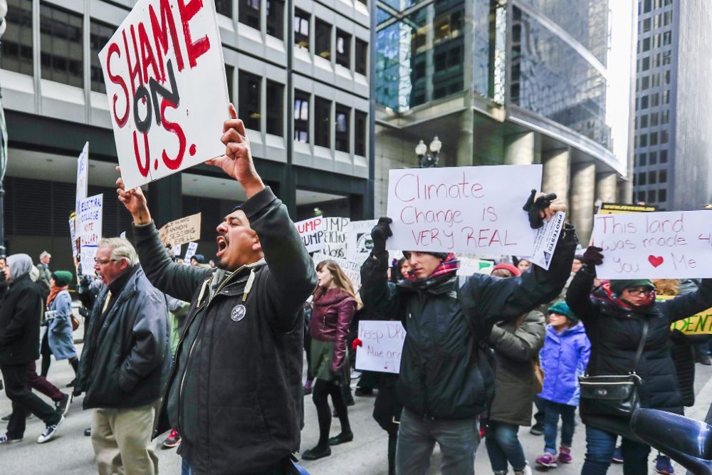 Protestas contra la elección de Donald Trump como presidente de EEUU en Chicago, Illinois, hace unos días.