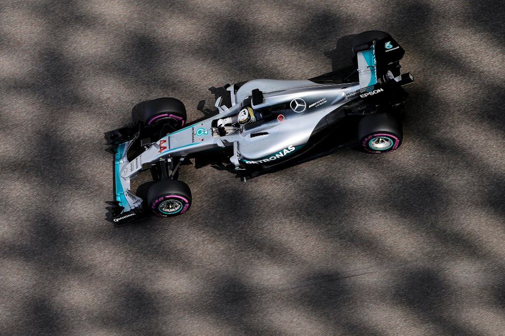 El piloto británico de Fórmula Uno Lewis Hamilton, Mercedes AMG.