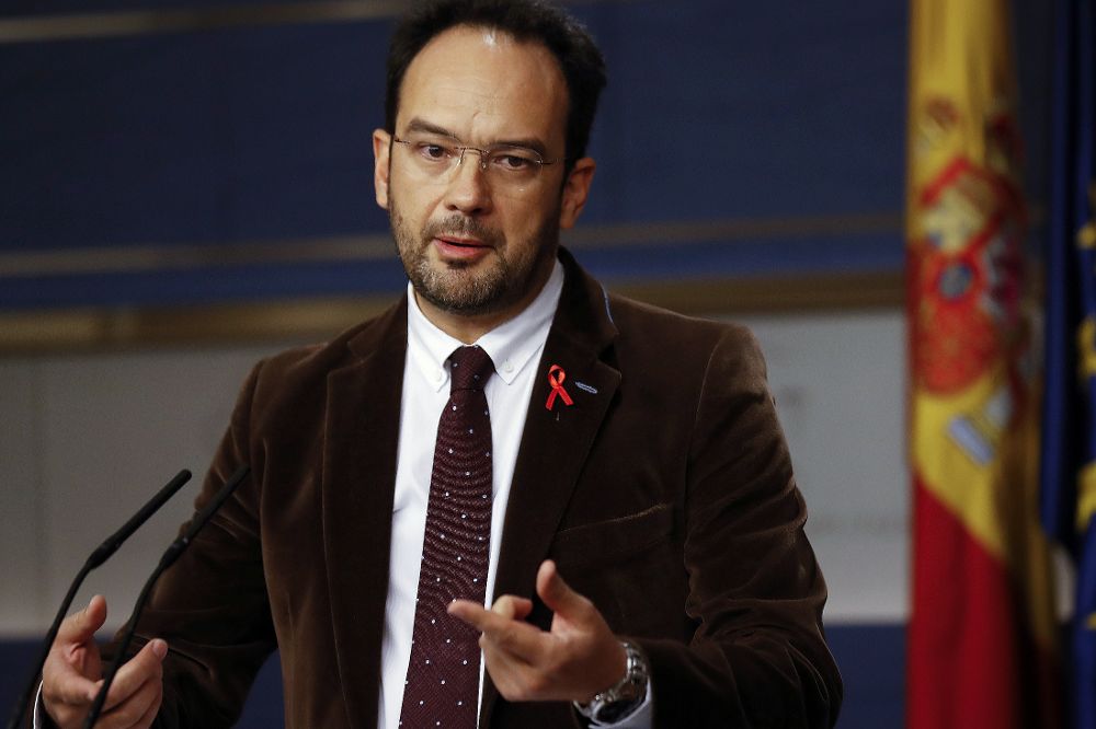 El portavoz del PSOE en el Congreso, Antonio Hernando.