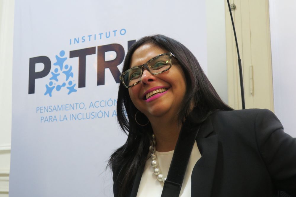 La ministra de Relaciones Exteriores, Delcy Rodríguez.