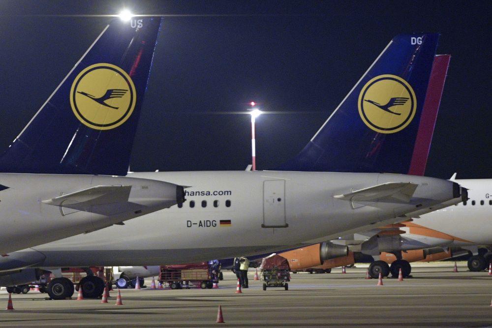 Aviones de la aerolínea Lufthansa.