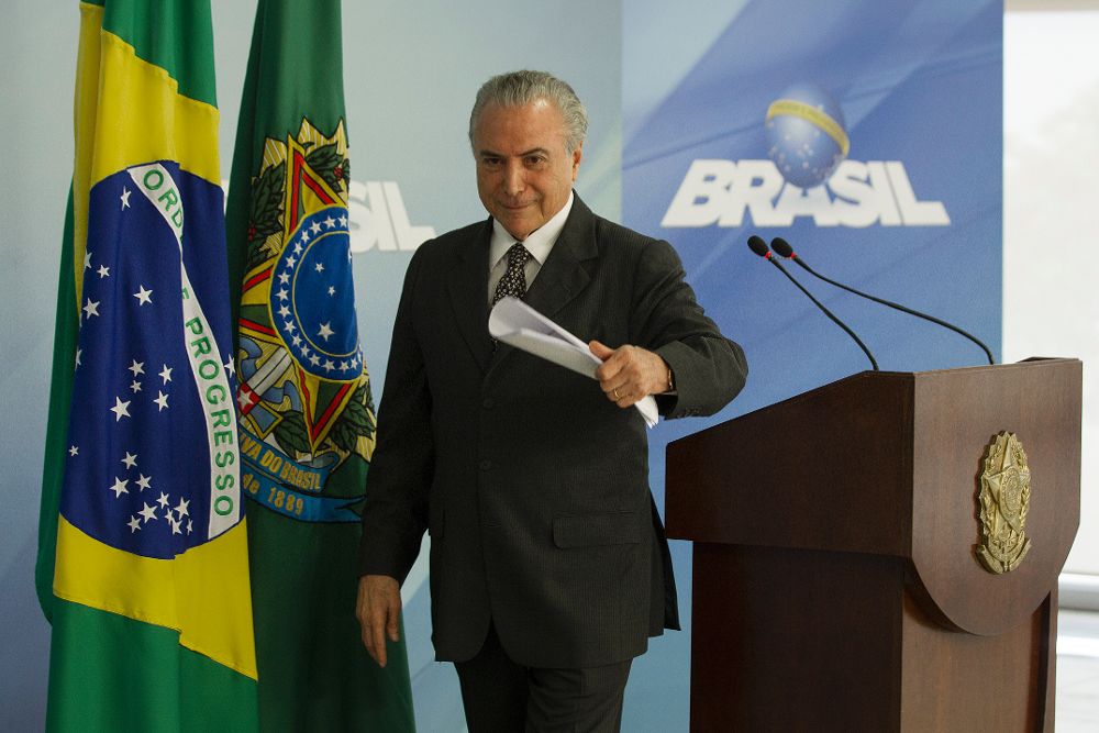 El presidente de Brasil, Michel Temer, realiza hoy, jueves, un pronunciamiento de fin de año, en el que realizó un balance de sus siete meses al frente del Ejecutivo.