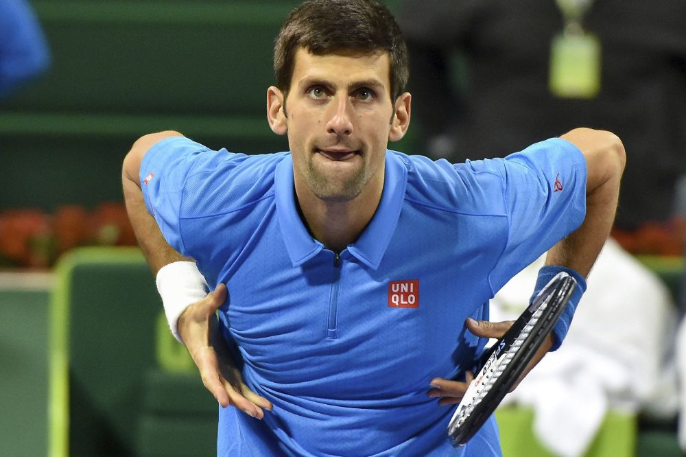 El tenista serbio Novak Djokovic celebra su victoria contra el español Fernando Verdasco.