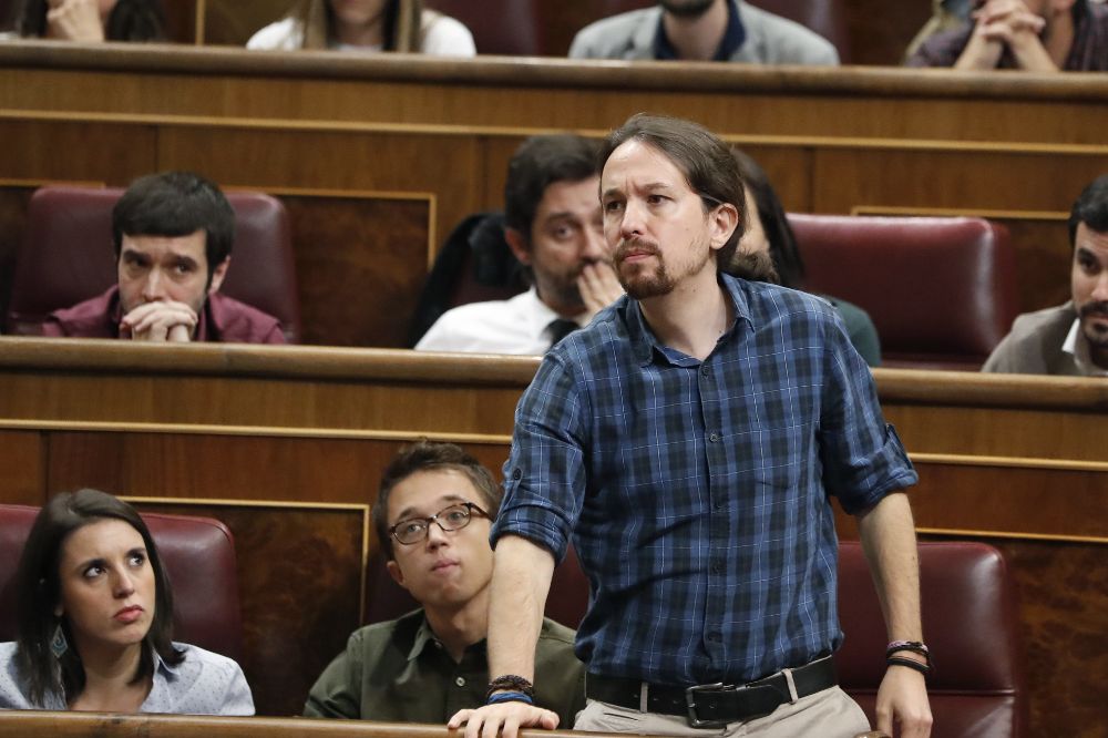 El líder de Podemos, en la Cámara Baja.