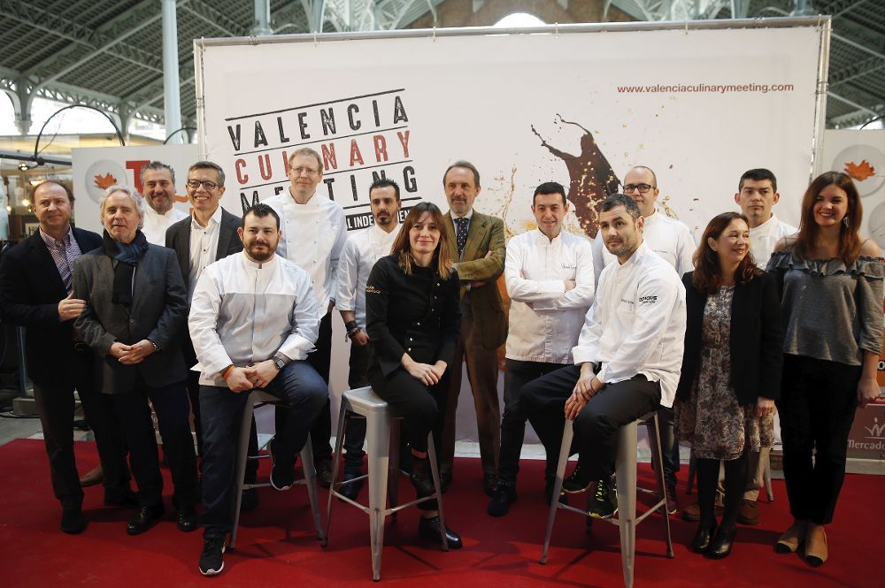 Foto de familia en la presentación de Valencia Culinary Meeting l.