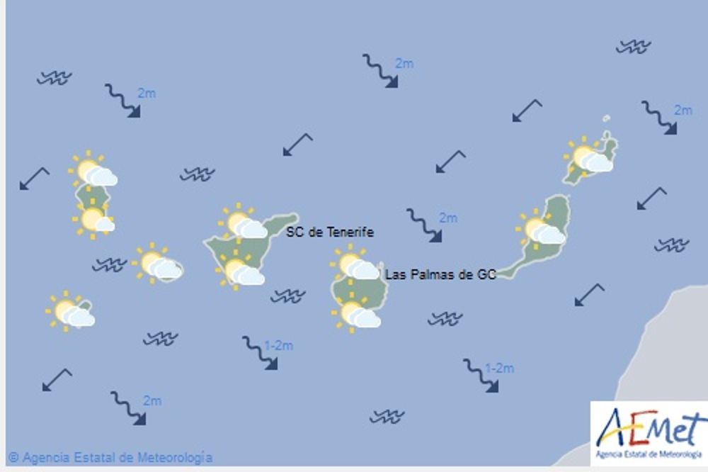 Mapa previsto por la Agencia Estatal de Meteorología para hoy, jueves, entre las 12 y las 24 horas. 