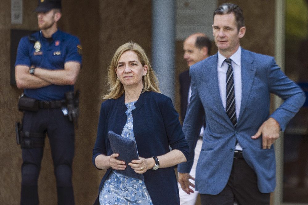 2016, de la infanta Cristina y su marido, Iñaki Urdangarín,a su salida de la sede de la Escuela Balear de la Administración Pública (EBAP) de Palma.
