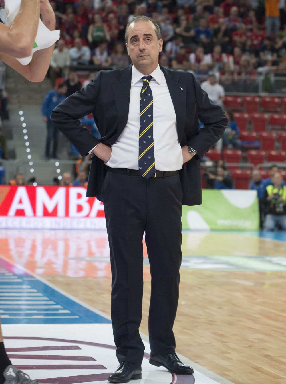 El entrenador del Iberostar Tenerife.