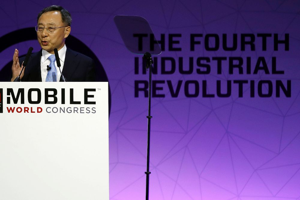 El presidente de KT, Chang-Gyu Hwang, durante la conferencia que ha pronunciado en la primera jornada del Mobile World Congress (MWC), que se celebra en Barcelona.