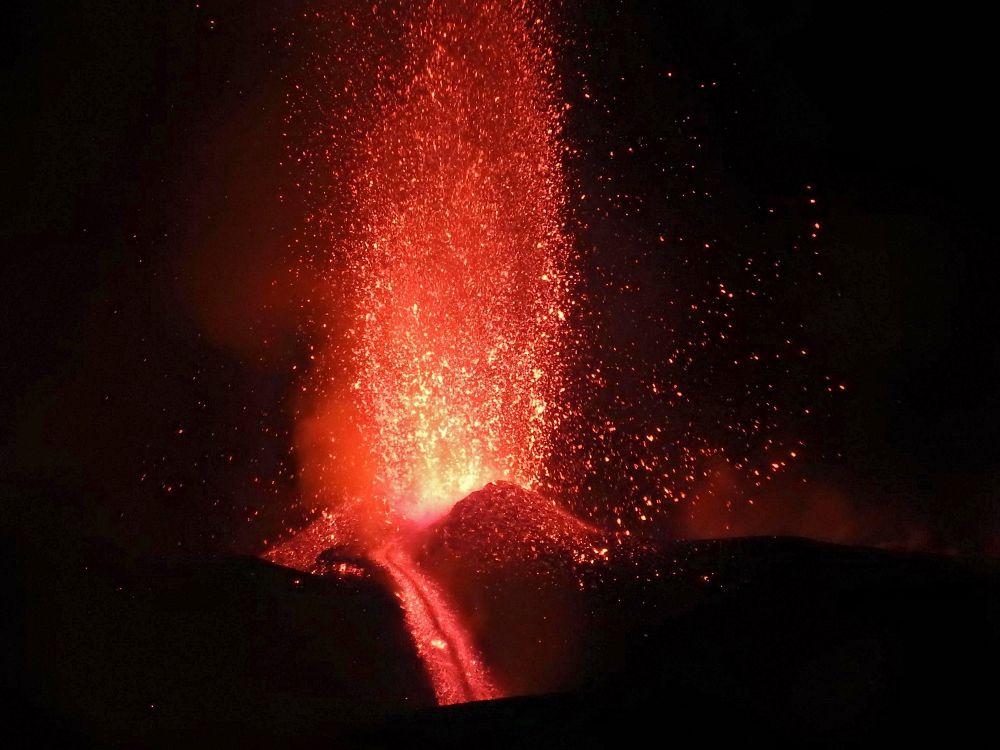 El volcán, hoy, 28 de febrero de 2017. 