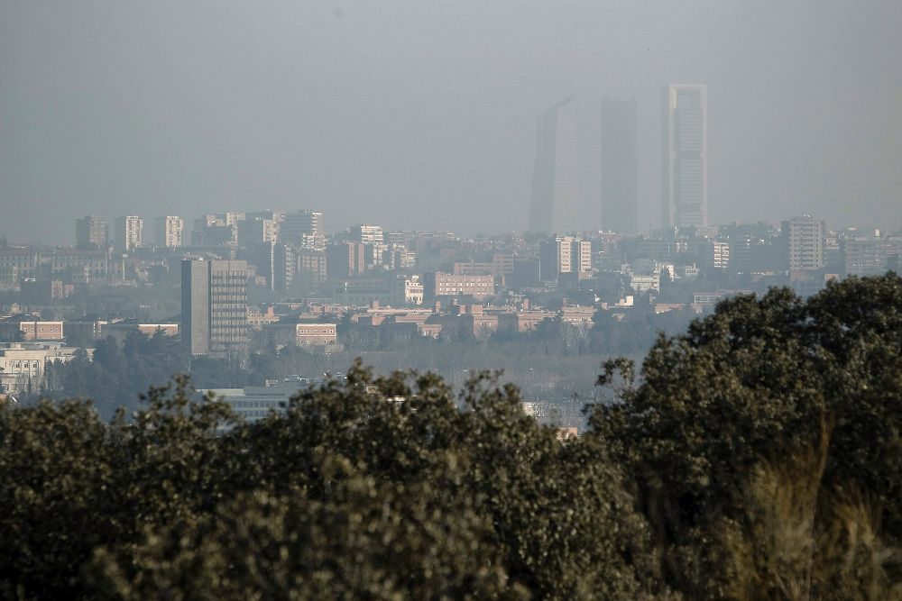 La contaminación en Madrid es claramente visible algunos días.