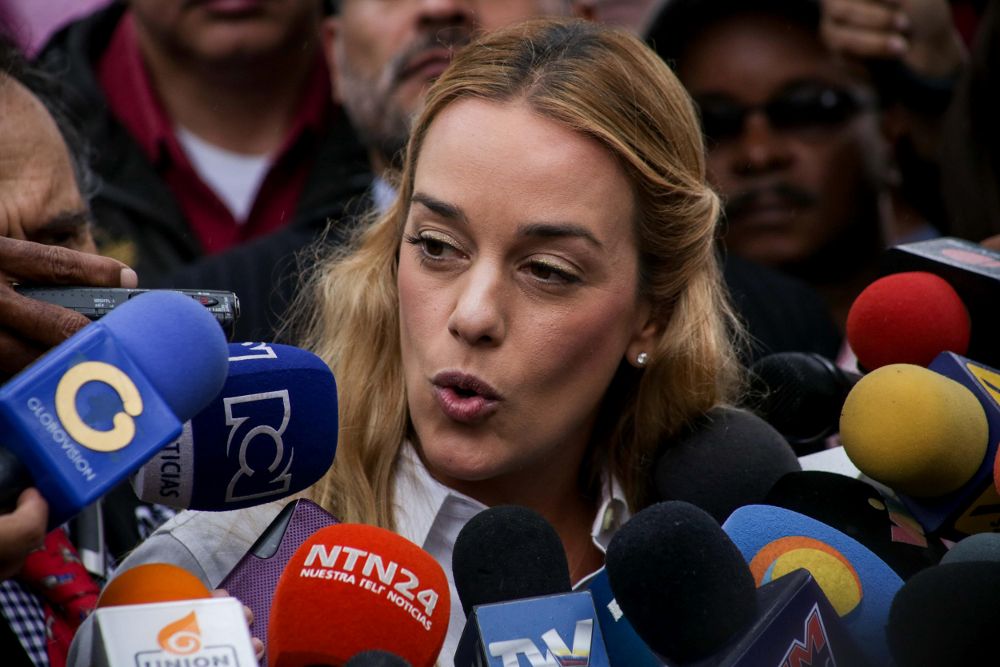 La esposa del opositor Leopoldo López, Lilian Tintori.