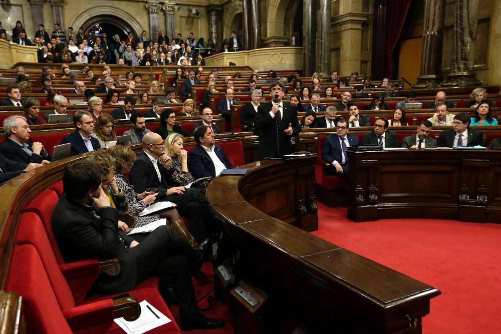 Sesión de control al gobierno en el Parlament de Catalunya.