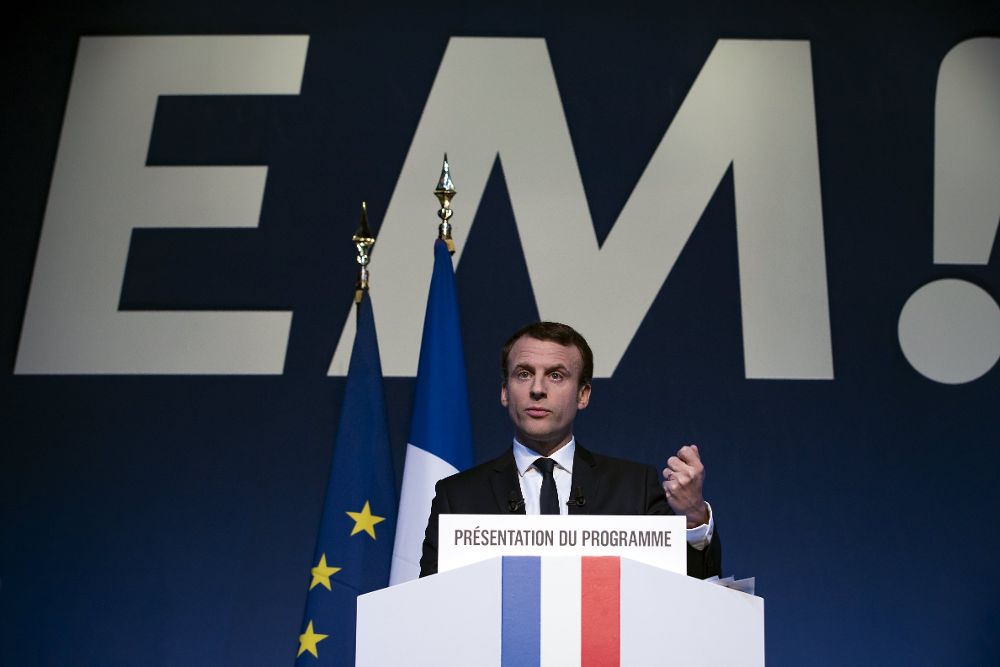 El candidato socioliberal a la Presidencia francesa, Emmanuel Macron.