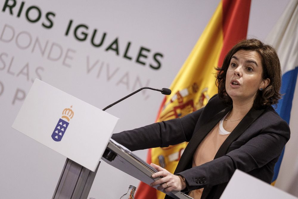 La vicepresidenta del Gobierno central, Soraya Sáenz de Santamaría.