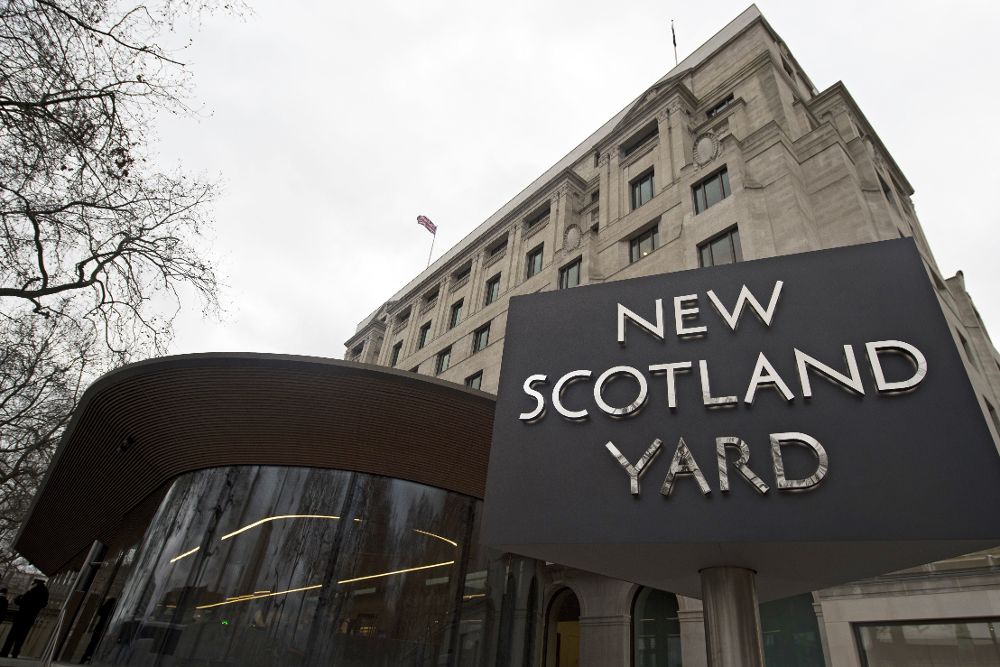 Vista de la sede de New Scotland Yard en Londres (Reino Unido).