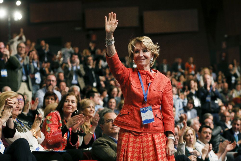 Esperanza Aguirre,durante el XVI Congreso del PP de Madrid.