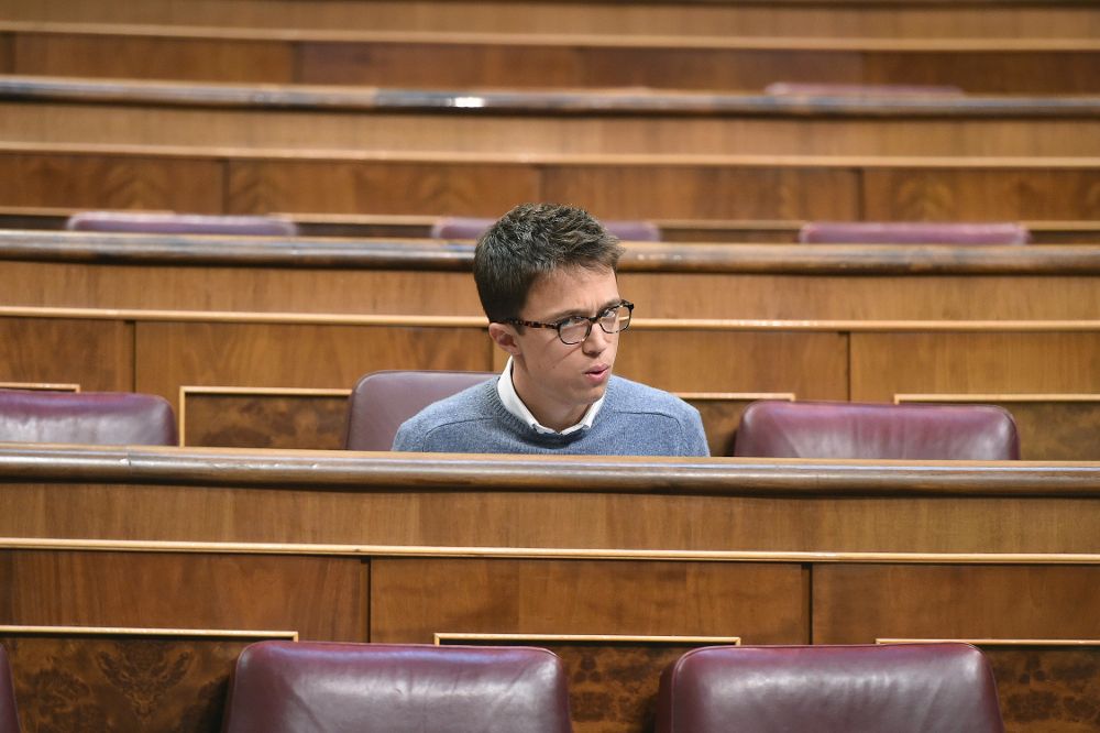 El diputado de Podemos Íñigo Errejón en el Congreso de los Diputados.