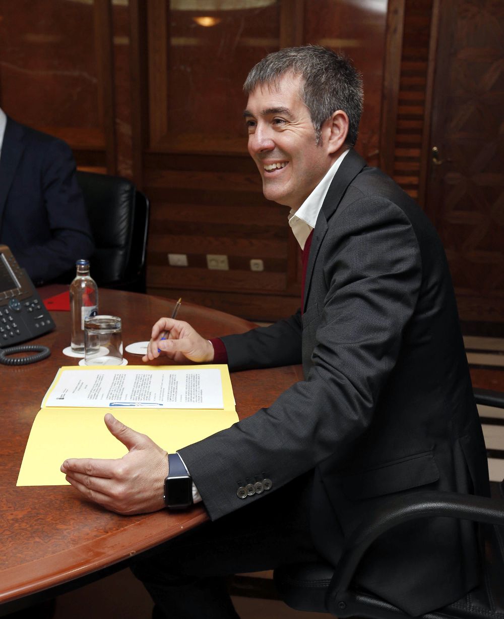 Fernando Clavijo durante un Consejo de Gobierno.