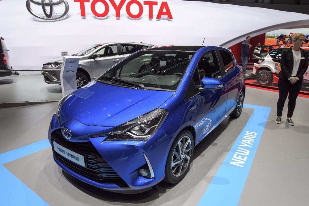 Presentación del Toyota Yaris durante el día abierto a la prensa del Salón Internacional del Automóvil de Ginebra (Suiza).