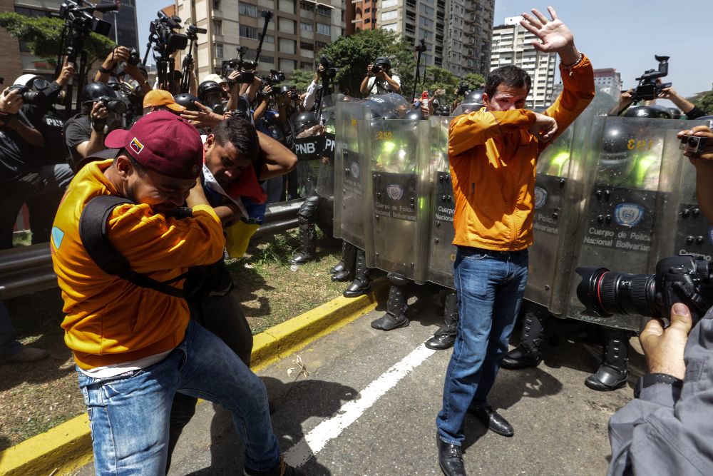 Manifestación en Caracas (Venezuela). 