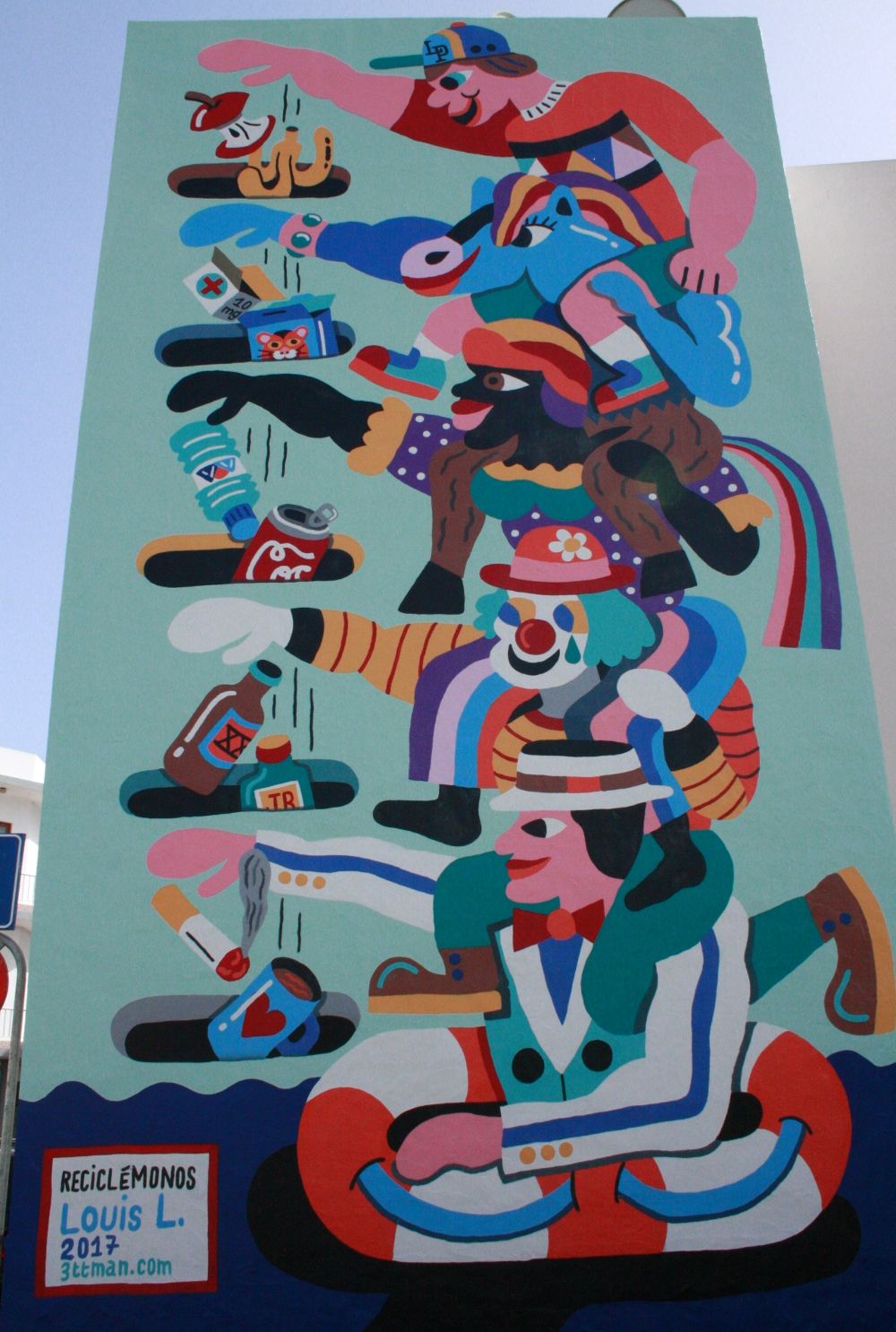 Mural que forma parte del Museo en la calle de Los Llanos.